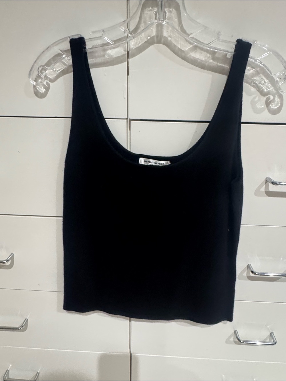 Slim Scoop Neck Black Tank Top by Reformation